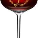 Personalized Custom Birthday Red Wine Glass, Engagement & Wedding Gift, 16oz Bride Monogrammed Cup A (J)
