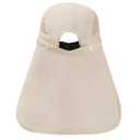BASSDASH UPF 50+ Foldable Fishing Hat Baseball Cap with Removable Neck Flap Portable for Men Women Golf Hiking (Beige, One Size)