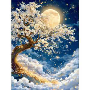 Rousp Extra Large Diamond Art Kits for Adults Energy Tree of Life Diamond Painting Big Size Full Drill Beginners Craft Kits for Home Wall Decor Gifts 24x32 Inches