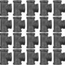 20 Pack 1/2 Inch Tee Threaded Pipe Fittings, Cast Pipe Fittings for DIY Furniture Decorative, Steampunk Industrial Vintage Style.