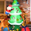 7 Feet Inflatable Christmas Tree Santa Decor with LED Lights