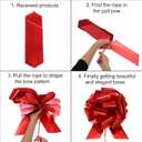 MECCANIXITY 20pcs 6 Inch Metallic Large Big Pull Bow Gift Wrapping Bows Ribbon for Wedding Car Baskets Presents Christmas Bow, Rose Gold