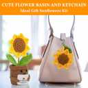 2 x Crochet Sunflowers Teacher Gifts, Personalized Thank You Gifts for Women Men Teachers Coworkers Thanks You Gifts Teacher Gift Crochet Doll Office Decor Back to School