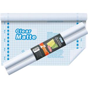 Chell 2 Pack Matte Clear Contact Paper Roll for Books, Crafts and Countertops, Self Adhesive Book Cover, 17.5 in x 5 ft