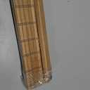 LazBlinds No Tools No Drill Cordless Bamboo Roman Shades, Light Filtering Window Treatment, Roll Up Bamboo Blinds for Windows 35'' W x 64'' H, Brown