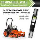 Set of 3 High-Lift Mulching Mower Blades 16.65" Replacement for Kubota K5583-34350, Fits 48" Deck Z723 Z724 Z412KW RCK48P Models, 1-1/8" Circle Center Hole