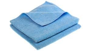 Blue Microfibre Cloths for Cleaning, Drying, Dry Use  21 microfibers 30x20inch