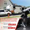 5th Wheel to Gooseneck Adapter,Height Adjustable from 14 to 19 inches,20000 LBS GTW 4000 LBS VTW,2-5/16" Ball, Compatible with RV & Camper Trailers