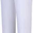 Boys' Flat Front Dress Pants Adjustable Waist School Uniforms Pants (10, White)