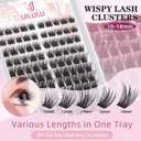 Lash Cluster D Curl, Individual Lashes for DIY Extensions, 10-18mm Mix | U17 lashes only, with D curl individual clusters in mixed 10-18mm lengths for DIY eyelash extensions and custom lash styles.