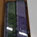 Extra Large Weekly Pill Organizer 2 Times a Day - Remtise Am/Pm Daily Pill Case Medicine Organizer, Push Button 7 Day Pill Box for Pills/Vitamin/Cod Liver Oil/Supplements (Purple & Green)