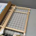 MidWest Homes for Pets Wire Mesh Pet Safety Gate, Dog Gate Expands From 29 - 40.5 Inches Wide, 24 inches Tall, Wood, Powder Coated Wire