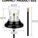 Anchor Light, Flash+Constant Boat LED Stern Light, All-Round Super Bright Marine Navigation Signal Light, Surface Mount White LED Marine Lighting Kit for Fishing Yacht Sailboat BassBoats