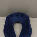 TALLGO Travel Pillow, Best Memory Foam Neck Pillow Head Support Soft Pillow for Sleeping Rest, Airplane Car & Home Use (Dark Blue)