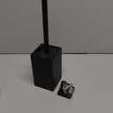 Toilet Brush Holder Stainless Steel 304 Standing Black Square Toilet Brush Holder for Bathroom Storage and Organization (Black)