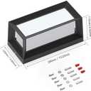 Sytmhoe Outdoor Wall Light Dusk to Dawn,Modern Exterior Wall Sconce LED,6000k Black Exterior Wall Fixtures,Ouside Light for House Garage Walkway Backyard Garden