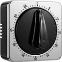 Searon Kitchen Timers for Cooking, Mechanical Wind Up Timer with Loud Ring, Magnetic Back, No Battery Needed, Stainless Steel Countdown Timer for Cooking and Baking