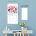 2 x Graphique 2024 Garden Bouquets Wall Calendar | 12 x 12 | Thick Paper | Home & Office Organizer | Large Monthly Grid | 3 Languages & Marked Holidays | 4 Month Preview Page for 2025