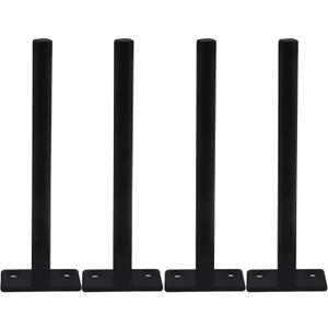 8-Pack 8 Inch Hidden Floating Shelf Bracket, Heavy Duty Blind Shelf Support Hardware | Invisible Wall Brackets for Kitchen, Fireplace Mantel Wood Shelves | Black Powder Coated Solid Steel
