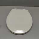Bemis 500EC Durable Wood Toilet Seat with Easy Clean Hinges, Made in USA, Round, Biscuit
