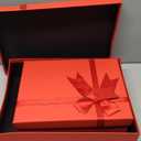 4Pcs Gift Packing Box with Smooth Edges for Storage Red Paper Boxes 11x3.5x8inch , 9.5x3 x6.5 inch, 6x 3x6 inch, 5.5x3x4