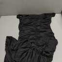 BEAGIMEG Women's Sexy Tank Top Bodycon Ruched Sleeveless Basic Midi Party Dress (Black, L)