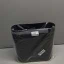 rejomiik Small Trash Can, Slim Garbage Can Plastic Waste Basket with Handles 3.5 Gallon Container Bin for Narrow Spaces Bathroom, Bedroom, Kitchen, Office at Home, 2 Pack Black