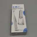 H2ofloss Sonic Electric Toothbrush and Water Flosser Combo, Rechargeable 2000mAh Toothbrush and 2500mAh Oral Irrigator with 300ml Tank, 4 Brush Heads, 5 Nozzles, 2 in 1 for Home and Travel (White)