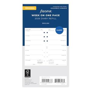 Filofax Personal week per page English 2026 diary 26-68426