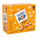SkinnyPop Popcorn, White Cheddar, Whole Grain, Dairy-Free Snack, 0.65oz (6 Boxes, 6 Bags per Box)