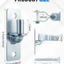 4 Pair 1-3/8'' Wall Mount Gate Hinge Heavy Duty, Chain Link Fence Post Hinges for Outdoor Gates, Metal Gate Hardware Kit (Screws Included)