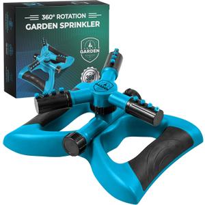 Joeys Sprinkler for Yard, Rotating Garden Sprinkler for Large Area Coverage, Lawn and Yard Sprinklers (Blue)