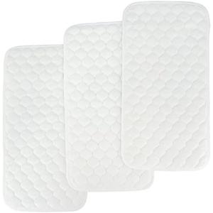 BlueSnail Quilted Thicker Waterproof Changing Pad Liners,3 Count(Snow White 13” x 27”)
