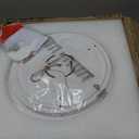 Yiisem Glass White And Gold Flush Mount Ceiling Lights 16.5 Inches