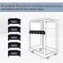 GeeekPi 19 inch 1U Rack Mount for Raspberry Pi 5/4B/3B+/3B, with Removable Front Brackets, Compatible with 19 inch Server Cabinets