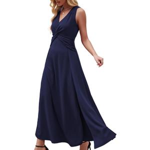 Wedding Guest Dresses for Women 2025 V Neck Formal Dresses for Women Sleeveless Evening (Medium)