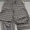 Design by Olivia Women's Dress Pants - Ultra Stretch Millennium Bootcut Work Slacks, Business Casual Office Trousers (Medium, Lt Grey / Blue 2)