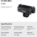 SMALLRIG Magnetic Adapter Holder Dual-Mount Support for DJI Osmo Action 6/Osmo Nano, Bidirectional Quick Release Magnetic Folding Adapter Mount with 2-Prong Mount and 1/4"-20 Threaded Hole - 5890