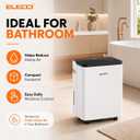 5500 Sq. Ft Large Dehumidifier for Basement, 80 Pint Dehumidifiers with Drain Hose for Home and Bathroom, Quiet Sleep Mode Air Dehumidifier for Bedroom, Portable Dehumidifier for RV, Garage