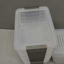 Clear Storage Bin, Latching Box Container, 10 Packs