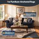 Veken Felt Cushioned Rug Pad 6 x 9 Ft, 1/4 Inch Thick, Dense Needle-Punched Carpet Underlay for Area Rugs, Protector Mat for All Hard Floors Including Hardwoods, with Over 99 Piece Pile fibers