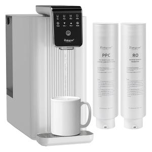 Reverse Osmosis Water Filter Countertop : 6-Stage Reverse Osmosis System with UV TDS Monitor SGS NSF/ANSI 58 Certified 3:1 Pure to Drain Darlingcare Water Purifier for Kitchen Office Home (White)