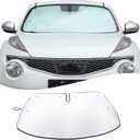 Windshield Sun Shade Compatible with Nissan Juke/Infiniti ESQ 2014-2017 Foldable Front Windshield Sunshade Protector, Block UV Rays Keep Your Car Cooler (Silver A)