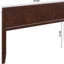 AFI, Sophia Adjustable Modern Queen Wood Headboard, Walnut