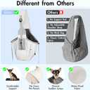 Dog Carrier Sling, Dog Carriers for Small Dogs & Cats with Pockets, Puppy Carrier Sling 20 lbs Machine Washable, Adjustable Shoulder Strap, Hands Free for Family Outdoor Use (Grey, 13.3"L x 8"W x 30"H)