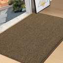 BEQHAUSE Dirt Trapper Door Mat 32" x 48", Non-Slip Washable Doormats Entrance Mat, Dirt Resistant and Absorbent Welcome Mat, Low Profile Floor Mats for Front Back Door and Entryway, Brown