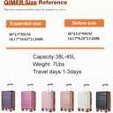 Carry on Luggage 20Inch Expandable Suitcase 22 * 14 * 9, Beige