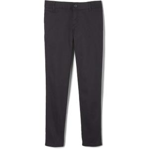 French Toast Girls' Slim Fit Stretch Twill Pant (10, Black)