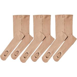 Stelle Girls Women Ballet Dance Convertible Tights Ultra Soft Pro Transition Tights (8-10 Years, 3-pack-tan)