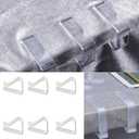 Tablecloth 24 Packs Table Cloth Holder Clips,Transparent Plastic Clear Table Clips,Outdoor Tablecloth Clips for Home Wedding Meeting Party Camping Picnic Indoor Outdoor EventsLarge-24Pcs